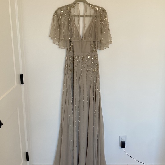 ASOS Design Drape Back Maxi Dress with Delicate Floral Embellishment - Picture 9 of 11